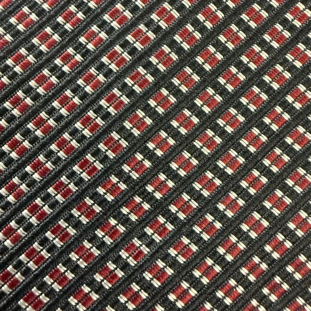 NWT Tommy Hilfiger Mens Check Pattern All Silk Neck Tie Collegiate Preppy Gift